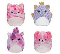 Squishville SQM0503 Lot de 4 Mini squishmallows Super Douces en Peluche de 5 cm