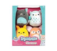 Squishville SQM0504 - Lot de 4 Mini squishmallows Super Douces - 5 cm - Squishmallows
