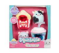 Squishville SQM0514 - Kit d'accessoires - Film Marathon, Mini squishmallows Super Doux, Figurines en Peluche de 5 cm avec Accessoires