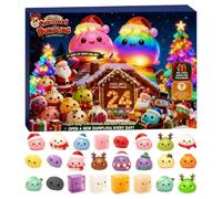 Squishy Calendrier de l'Avent 2026 Boulettes de Noël avec compte à rebours | Fidget Toy Calendrier Surprise Adulte Noël 2026 Calendrier Compte à rebours