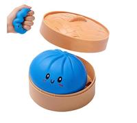 Squishy de boulettes mystère géant, Boule Anti-Stress de boulettes Bleues, Jouets à Main en pâte à Presser Douce avec boîte à Vapeur pour Adultes et