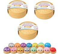 Squishy Dumpling, Dumpling Squishy Anti Stress, Glitter Squishys Dumplings Mystery, Glitter Rainbow Dumplings Squishiest avec Visage, Stress and Anxiety Relief Toys Soft Squeeze Sensory Toys (3Pcs)