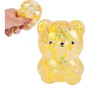 Squishy Fidget Toys Jouet d'ours à élastique, poignée d'animaux avec Paillettes, Stress de Poche | Compagnon pour et Adultes, remplis de Sacs Cadeaux, Re