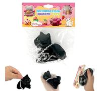 Squishy Kawaii, 1 Pcs Squishies Soft Squeeze Jouet Chat Persan Noir, Jouets Squishy, Lovely Kawaii Soft Sensory Toy, Récompense Fête pour Adultes