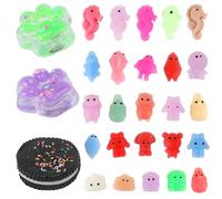Squishy Kawaii 33PCS Patte de Chat Scouchi Fufu Taba Mochi Squeezie Squichy Scouichi Anti Stress Fufusquishy Enfant Collant Mini Animaux Pas Cher Jouet Squeeze Super Doux à Presser