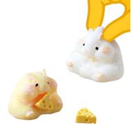 Squishy Kawaii Hamster, 2 Pièces Squeeze Toys Doux Squeeze Anti-Stress Mochi Squishy Toys, Mini Squishies Mochi, Squeeze Animaux Jouets, Cadeau d'anniversaire Remplisseurs de Fête pour Enfant Adulte