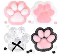 Squishy Patte de Chat, Fidget Toys Anti-Stress, Jouet à Presser en Forme de Patte de Chat, Cat Paw Squishy, Jouets Sensoriels Doux pour Enfants et Adultes (4 Pièces)