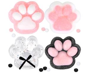Squishy Patte de Chat, Fidget Toys Anti-Stress, Jouet à Presser en Forme de Patte de Chat, Cat Paw Squishy, Jouets Sensoriels Doux pour Enfants et Adultes (4 Pièces)