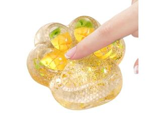 Squishy Patte De Chat Fruit Geant Sensorielle Fidget Toys, Squishy Toy Jouet À Presser en Forme De Pattes Chat Jouets Anti-Stress Kawaii Atte Gros, Jouet Anti-Stress pour Adultes Et Enfant (D)