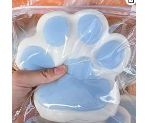 Squishy Patte De Chat, Patte Squishy Geant,Squishy Toy Jouet À Presser en Forme De Pattes De Chat Jouets Squishy Patte De Gros Chat, Jouet Anti-Stress pour Adultes Et Enfant (Bleu)