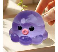 Squishy Pieuvre, Jouet Squishy Fidget Pieuvre Cristals, Jouets Sensoriels Squ-ishies d'animaux Mignons Soulagement Stress, Boules Fidget Pieuvres Presser d'animaux Marins Bulles Faites Main