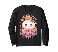 Squishy Queen Mignon Kawaii Dumpling Princess Crown Hearts Manche Longue