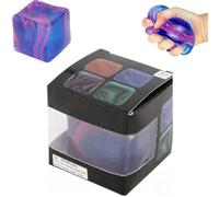 Squishy Stress Cube, Ice Cube Stress Ball Fidget Toy, Durable, Compact Et Léger for Soulager Le Stress L'anxiété Et La Tension(2*H1)
