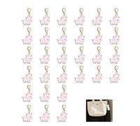 SquishyWorld 30 Porte Cles Cochon Rose Breloque Pendentif Zinc Email Chance