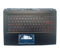 Squndevyx Clavier Compatible avec GF63 8RC 8RD MS-16R1 R2 R3 R4 R5 R6 RU US Espagnol avec Couvercle supérieur Repose-Paume rétro-éclairé(SP Keyboard)