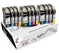 Squuido 12 Cartouches d'encre LC123 LC123XL compatibles avec Brother DCP-J4110DW MFC-J4410DW MFC-J4510DW MFC-J4610DW MFC-J470DW MFC-J4710DW MFC-J6520DW MFC-J650DW MFC-J6920DW MFC-J870DW DCP-J152W