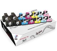 Squuido 14 Cartouches d'encre 363 363XL compatibles avec HP Photosmart C7280 C8180 C5180 C6180 C6280 C7180 3310 3210 3110 8250 D6160 D7160 D7260 D7460 | Haut Rendement