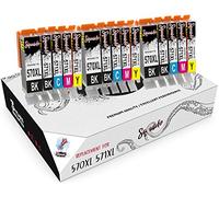 Squuido 15 Cartouches d'encre PGI-570XL CLI-571XL PGI-570 CLI-571 compatibles avec Canon Pixma MG5750 MG5751 MG5752 MG5753 MG6850 MG6851 MG6852 MG6853 MG7750 TS5050 TS5051 TS6050 TS6051 TS6052
