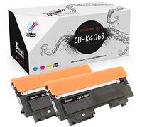 Squuido 2 Cartouches de Toner Noir CLT-K406S CLT-406S compatibles avec Samsung Xpress SL C410W C460FW C460W C467W CLP-360 CLP-365 CLP-365W CLX-3305 CLX-3305FN CLX-3305W | Haut Rendement 1500 Pages