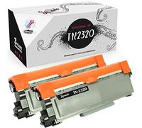 Squuido 2 Cartouches de Toner TN2320 TN 2320 compatibles avec Brother HL-L2300D L2320D L2340DW L2360DN L2360DW L2365DW L2380DW DCP-L2500D L2520DW L2540DN MFC-L2700DW | Haut Rendement 2600 Pages