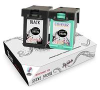 Squuido 2 Remanufactured Cartouches d'encre 337 343 compatibles avec HP OfficeJet 100 150 Mobile Deskjet 6940 6980 5940 OfficeJet H470 H470b K7100 Photosmart D5160 C4180 | Haut Rendement