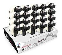 Squuido 20 rouleaux DK-11201 DK11201 Étiquettes compatibles avec Brother P-Touch QL-500 QL-550 QL-560 QL-570 QL-580 QL-700 QL-800 QL-810 QL-820 QL-1100 1110 | 29mm x 90mm | 400 étiquettes par Rouleau