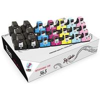 Squuido 21 Cartouches d'encre 363 363XL compatibles avec HP Photosmart C7280 C8180 C5180 C6180 C6280 C7180 3310 3210 3110 8250 D6160 D7160 D7260 D7460 | Haut Rendement