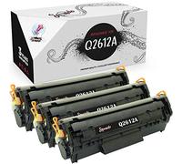 Squuido 3 Cartouches de Toner Q2612A compatibles avec HP LaserJet 1010 1012 1015 1018 1020 1022 1022n 1022nw 3010 3015 3020 3030 3050 3052 3055 M1005 MFP M1319f MFP | Haut Rendement 2000 Pages