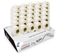 Squuido 30 rouleaux S0929120 Étiquettes compatibles avec Dymo LabelWriter 4XL 450 400 330 320 310 Duo/Turbo/Twin Turbo Seiko SLP 450 430 420 410 400 200 100 | 25mm x 25mm | 750 étiquettes par Rouleau