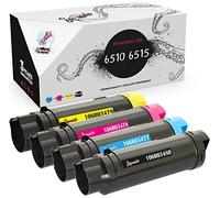 Squuido 4 Cartouches de Toner compatibles avec Xerox Phaser 6510 6510DN WorkCentre 6515 6515DN 6515DNI 6515DNW 6515N | Haut Rendement 5500/2400 Pages