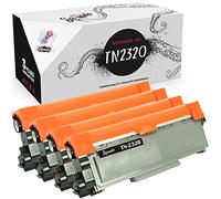 Squuido 4 Cartouches de Toner TN2320 TN 2320 compatibles avec Brother HL-L2300D L2320D L2340DW L2360DN L2360DW L2365DW L2380DW DCP-L2500D L2520DW L2540DN MFC-L2700DW | Haut Rendement 2600 Pages