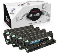 Squuido 4 Tambours DR-241 DR-241CL compatibles avec Brother DCP-9015CDW DCP-9020CDW MFC-9140CDN MFC-9330CDW MFC-9340CDW HL-3140CW HL-3150CDW HL-3170CDW | Haut Rendement 15000 pages