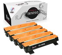 Squuido 5 Cartouches de Toner TN1050 TN 1050 compatibles avec Brother MFC-1810 MFC-1910W HL-1110 HL-1112 DCP-1510 DCP-1512 DCP-1610W DCP-1612W HL-1210W HL-1212W | Haut Rendement 1000 Pages