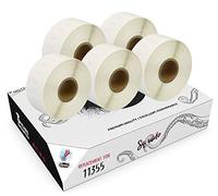 Squuido 5 rouleaux 11355 Étiquettes compatibles avec Dymo LabelWriter 4XL 450 400 330 320 310 Duo/Turbo/Twin Turbo Seiko SLP 450 430 420 410 400 200 100 | 19mm x 51mm | 500 étiquettes par Rouleau