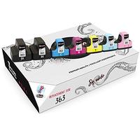 Squuido 7 cartouches d'encre 363 363XL compatibles avec HP Photosmart C7280 C8180 C5180 C6180 C6280 C7180 3310 3210 3110 8250 D6160 D7160 D7260 D7460 | Haut Rendement