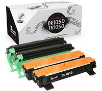 Squuido Tambour DR-1050 2 Cartouches de Toner TN-1050 compatibles avec Brother DCP-1510 DCP-1512 DCP-1610W DCP-1612W HL-1110 HL-1112 HL-1210W 1212W MFC-1810 MFC-1910W | Haut Rendement 10000/1000 pages