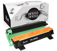 Squuido Tambour DR-1050 | Toner TN-1050 compatibles avec Brother DCP-1510 DCP-1512 DCP-1610W DCP-1612W HL-1110 HL-1112 HL-1210W HL-1212W MFC-1810 MFC-1910W | Haut Rendement 10000/1000 Pages