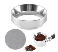 Sqxaldm Barista Bague de dosage pour café 51 mm en acier inoxydable et écran Puck Screen, accessoires Barista Bague de dosage magnétique avec bague d'extraction, accessoire à expresso pour filtre