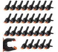 Sqxaldm Lot de 30 pinces à ressort en nylon de 5 cm - Pinces de serrage à une main - Pinces de serrage en plastique pour le travail du bois - Pour projets de bricolage, studio photo, arrière-plan