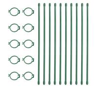 SQXBK Lot de 10 piquets de support pour plantes vertes avec œillets réglables - Outil d'entretien de pelouse - Convient pour les fleurs