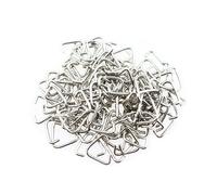 SQXBK Lot de 100 anneaux de jonction triangulaires ouverts en argent 1,4 x 15 mm pour fixation de perles ou de pendentifs
