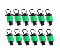SQXBK Lot de 12 embouts d'irrigation goutte à goutte - Accessoires universels en plastique vert - 16 mm