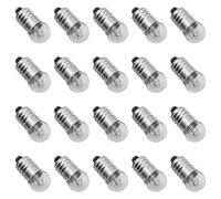 SQXBK Lot de 20 ampoules à culot à vis E10 4,8 V 0,5 A Micro vis pour lampes de poche, expériences électriques, lampes d'inspection