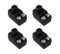 SQXBK Lot de 4 adaptateurs Balun de type F 300 Ohm vers 75 Ohm - Noir - Pour convertir les antennes en boucle - Câble 75 Ohm vers antenne plate 300 Ohm