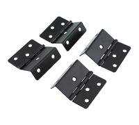 SQXBK Lot de 4 charnières rétro à trois plis 43 mm avec 24 vis pour porte, armoire, meubles, coffre à bijoux vintage, 3 charnières pliantes