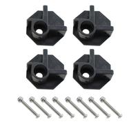 SQXBK Lot de 4 pieds de rechange pour chaise de camping Noir 16 mm