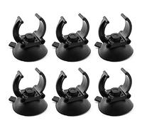 SQXBK Lot de 6 ventouses noires pour chauffage d'aquarium