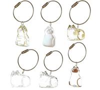 SQYDFDC 2pcs Pet Hair Souvenir Bouteille/Porte-clés, Cadeau de Souvenir pour Amateurs de Compagnie, Cadeau à thème de Chat Mignon NO.1 and NO.6 2 pièces