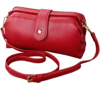 SQYZRZ 2025 New Retro Handmade Vintage Doctors Purse for Women - Leather Crossbody Bag (Red)