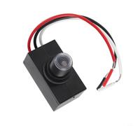SR-05 Interrupteur de relais photo AC 120-277 V IP65 résistant aux intempéries pour éclairage extérieur Capteur crépusculaire automatique 500 W Ampoule LED Jardin Chemin Lanterne Noir